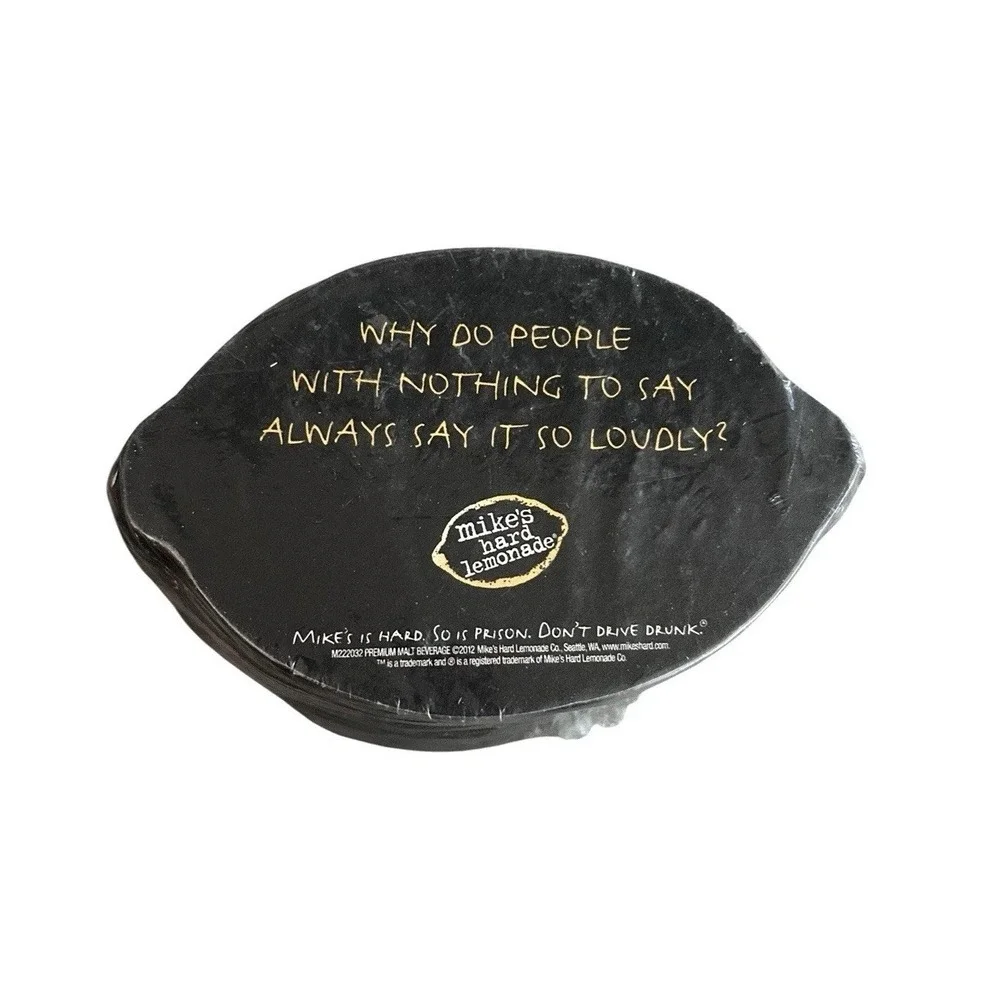 Mike's Hard Lemonade Coasters 100 Cardboard Summer Barware Beach‎ Party New